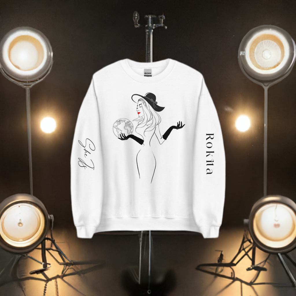 SHE IS - White Unisex Sweatshirt