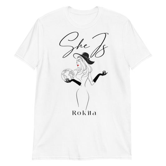 SHE IS - White Short-Sleeve Unisex T-Shirt
