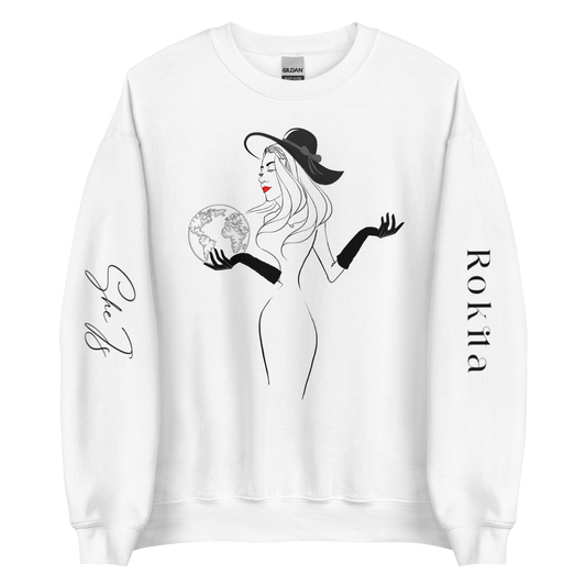 SHE IS - White Unisex Sweatshirt