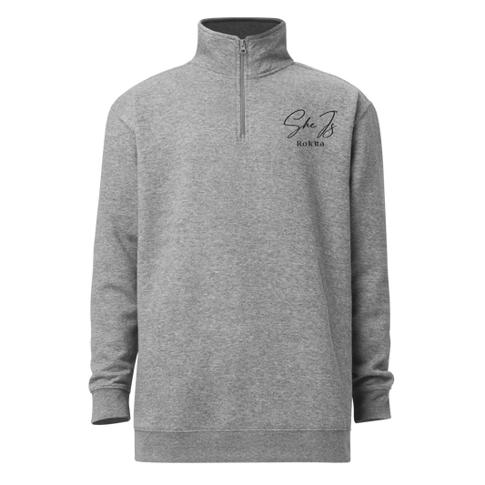 SHE IS - Grey Unisex Fleece Pullover